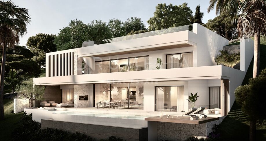 Parcela con Vistas Abiertas y Proyecto de Villa Contemporánea en Elviria, Marbella Este
