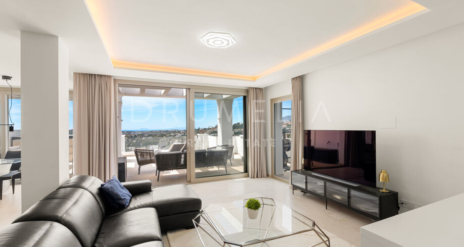 Leilighet med 3 soverom med panoramautsikt over havet og fjellutsikt i 9 Lions Residences, Nueva Andalucía