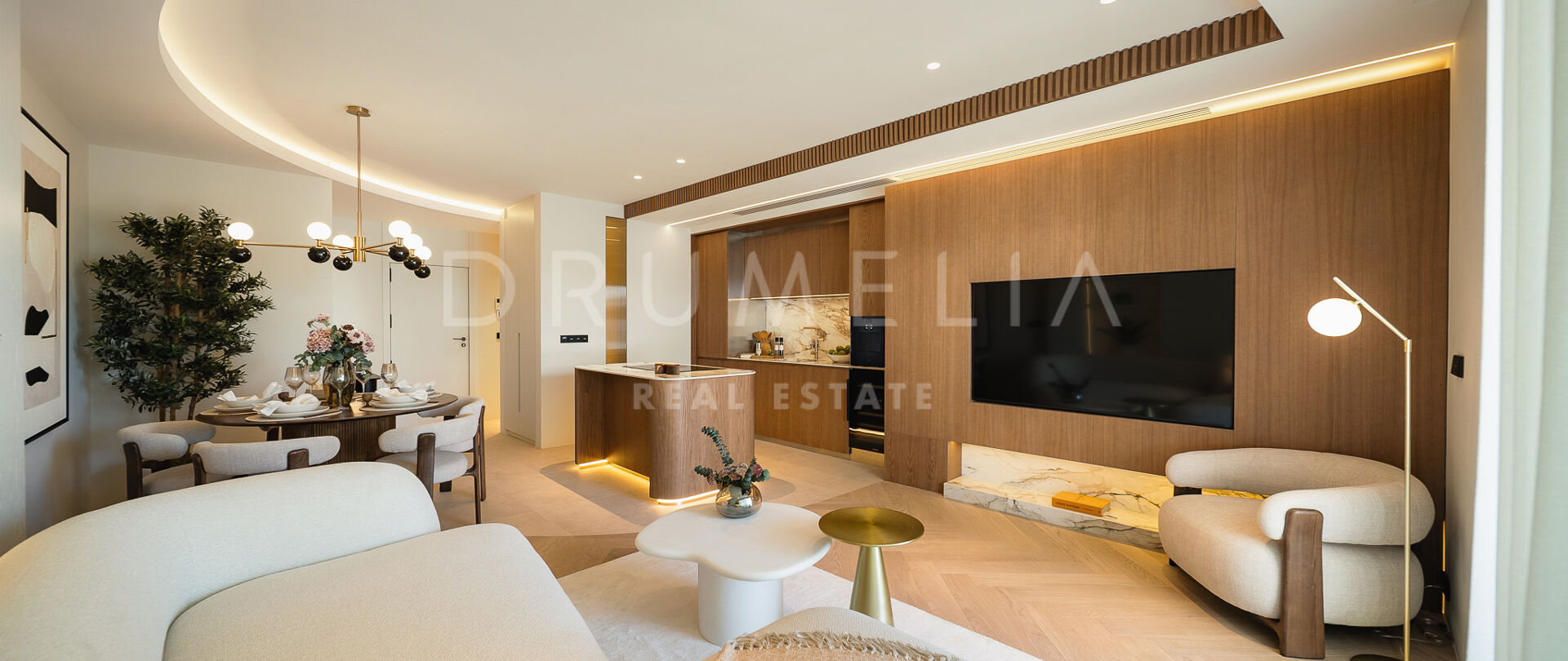 Stilvolles, zeitgenössisches Design in der prestigeträchtigen Goldenen Meile von Marbella