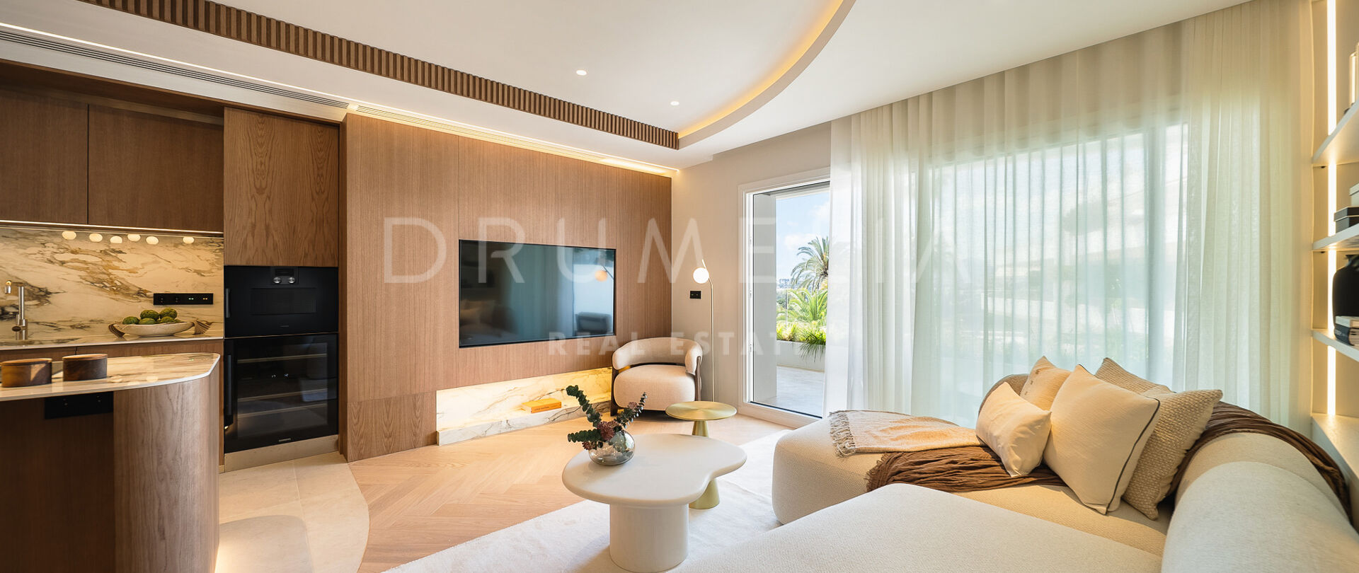 Stilig, moderne design på den prestisjefylte Golden Mile i Marbella