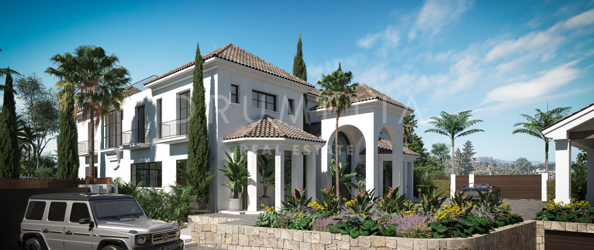 Projet villa de 6 chambres sur un terrain de 2 273 m2 avec 1 038 m2 construit, piscine privée, grandes terrasses et aménagement flexible à Nueva Andalousie, Marbella
