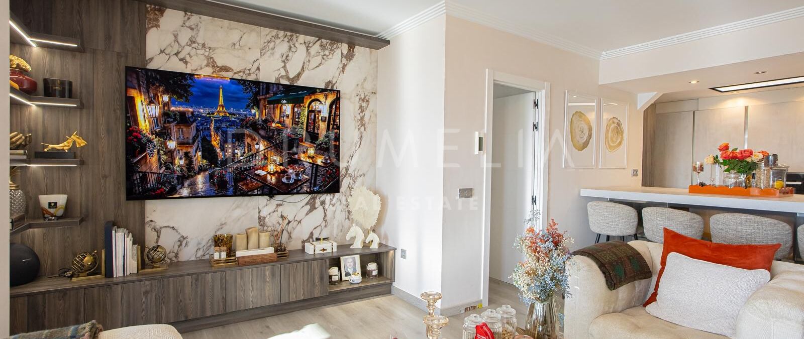 Apartamento con vistas al mar y al golf en Los Flamingos, Benahavís