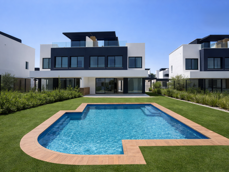 Modern semi-detached villa with pool in Atalaya