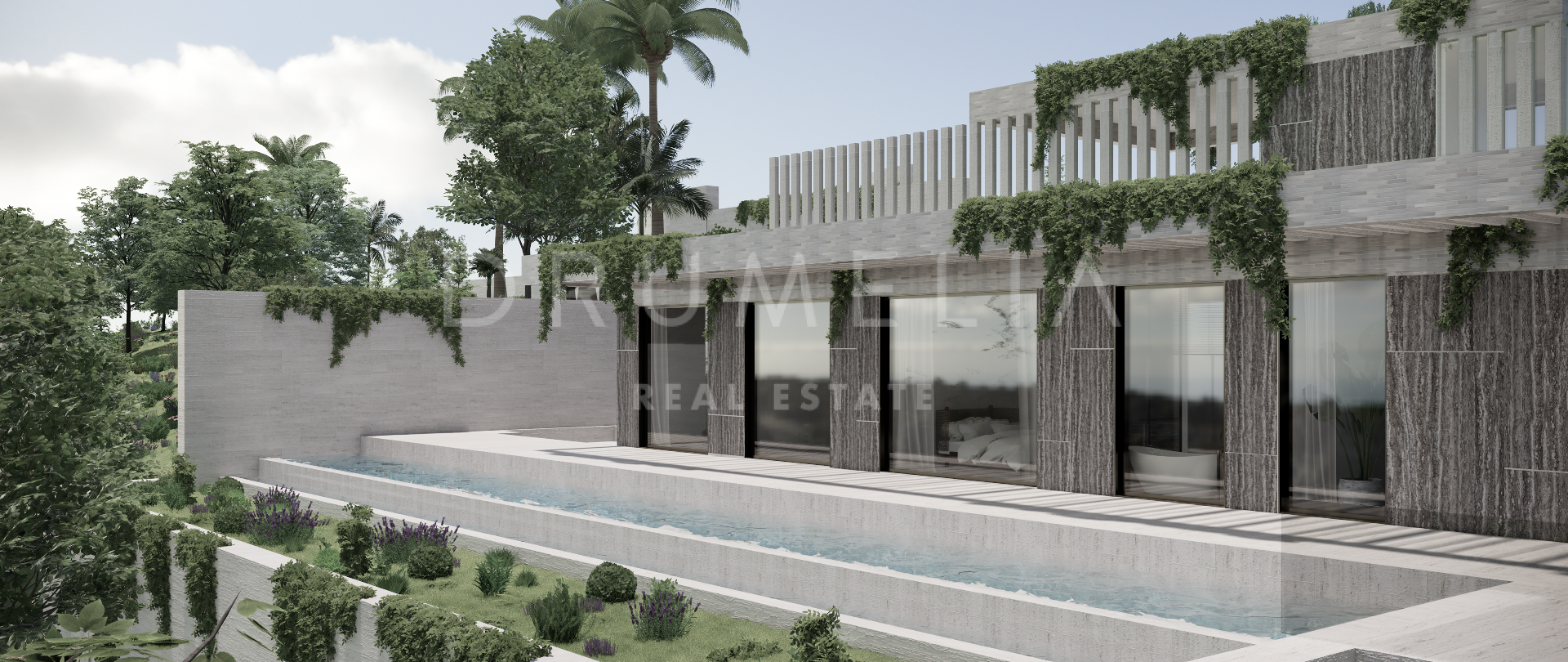 Modernes Luxus-Villa-Projekt in Monte Mayor, Benahavís mit Meer- und Bergblick