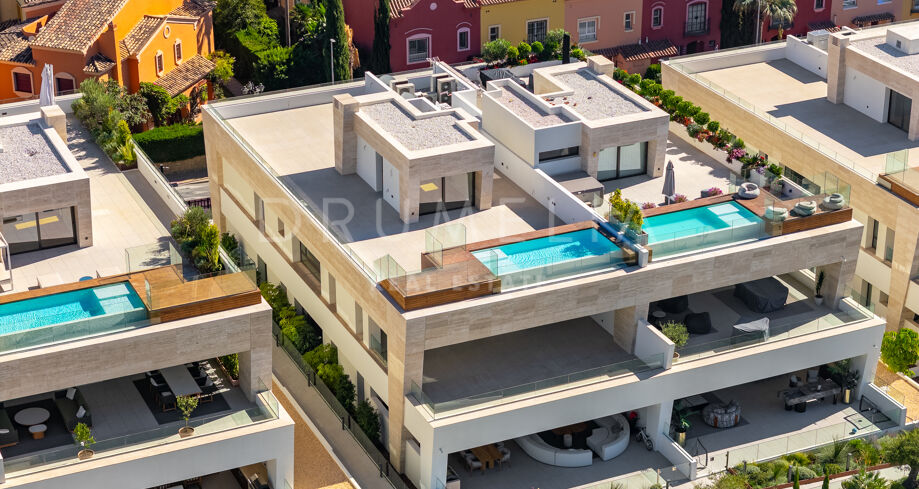 Duplex penthouse met privézwembad aan de Golden Mile van Marbella
