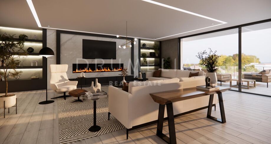 Contemporary villa project with pool and solarium in Elviria, Marbella East