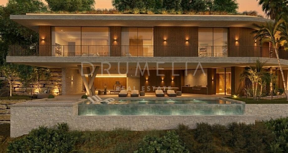 Hedendaagse nieuwbouwvilla met panoramisch zeezicht in Monte Mayor