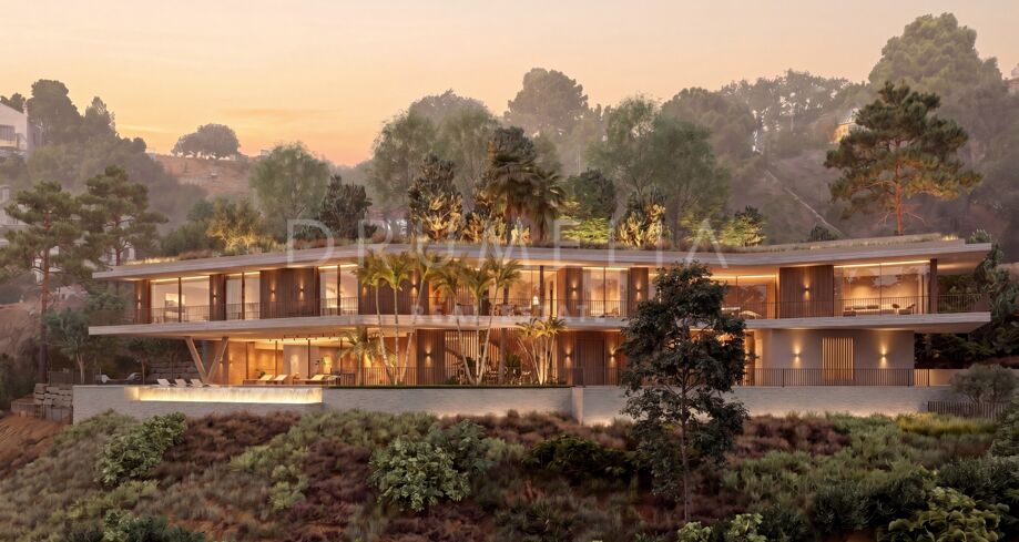 Hedendaagse nieuwbouwvilla met panoramisch zeezicht in Monte Mayor