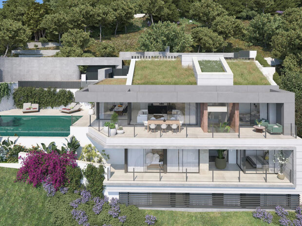 Contemporary Luxury Villa with Open Views of the Mediterranean