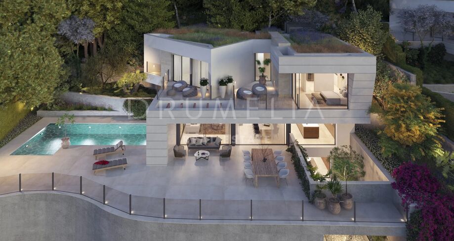 Exclusive Contemporary Villa with Panoramic Views and Mediterranean Design