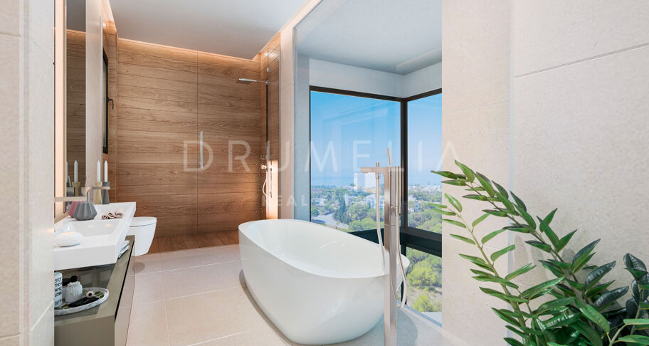 Nieuwe verfijnde moderne luxe halfvrijstaande woning, Rio Real, Marbella Oost