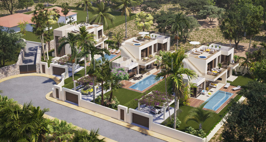 Magnifique projet de villas modernes de luxe avec piscine privée à Monte Biarritz, Estepona.