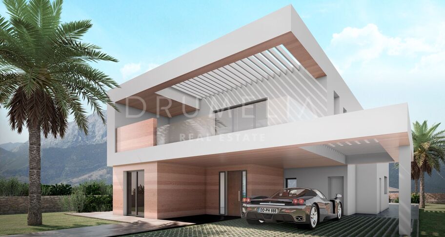 Gloednieuwe villa in moderne stijl met zeezicht dichtbij de golfbaan in La Cala de Mijas
