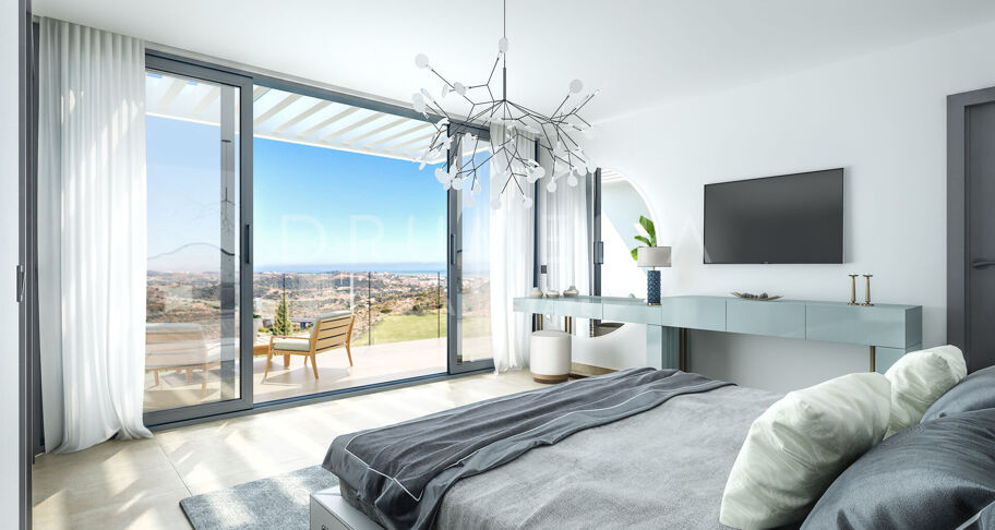 Gloednieuwe villa in moderne stijl met zeezicht dichtbij de golfbaan in La Cala de Mijas