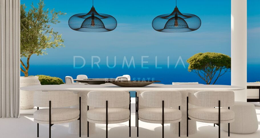 Villa de lujo sostenible a estrenar con vistas panorámicas al mar en Real de La Quinta, Benahavís
