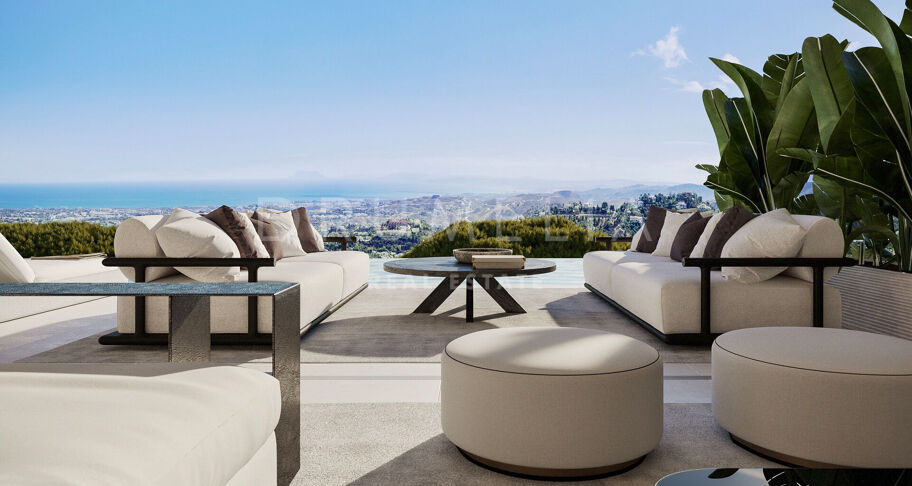 Villa de lujo sostenible a estrenar con vistas panorámicas al mar en Real de La Quinta, Benahavís