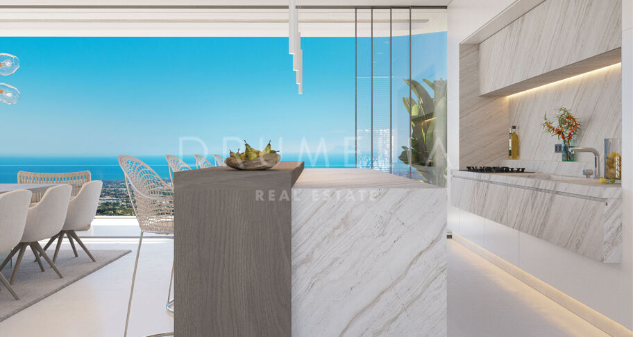 Villa de lujo sostenible a estrenar con vistas panorámicas al mar en Real de La Quinta, Benahavís