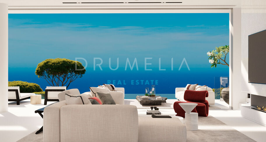 Villa de lujo sostenible a estrenar con vistas panorámicas al mar en Real de La Quinta, Benahavís