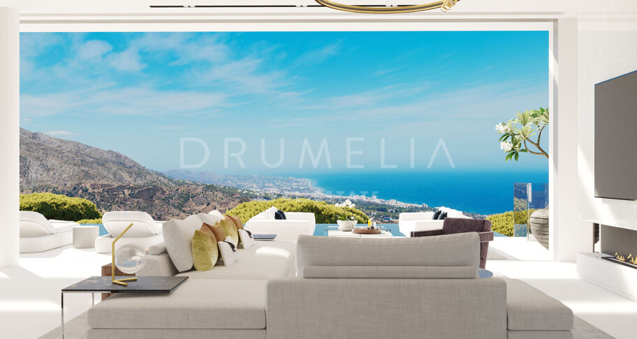 Villa de lujo sostenible a estrenar con vistas panorámicas al mar en Real de La Quinta, Benahavís