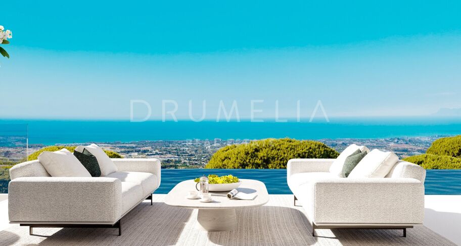 Villa de lujo sostenible a estrenar con vistas panorámicas al mar en Real de La Quinta, Benahavís