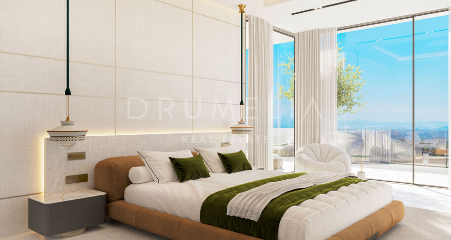 Villa de lujo sostenible a estrenar con vistas panorámicas al mar en Real de La Quinta, Benahavís