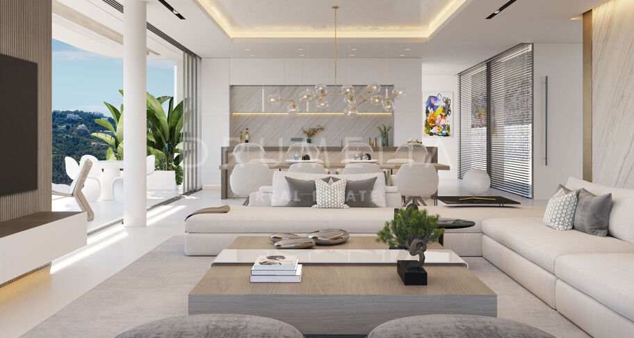 Villa de lujo sostenible a estrenar con vistas panorámicas al mar en Real de La Quinta, Benahavís