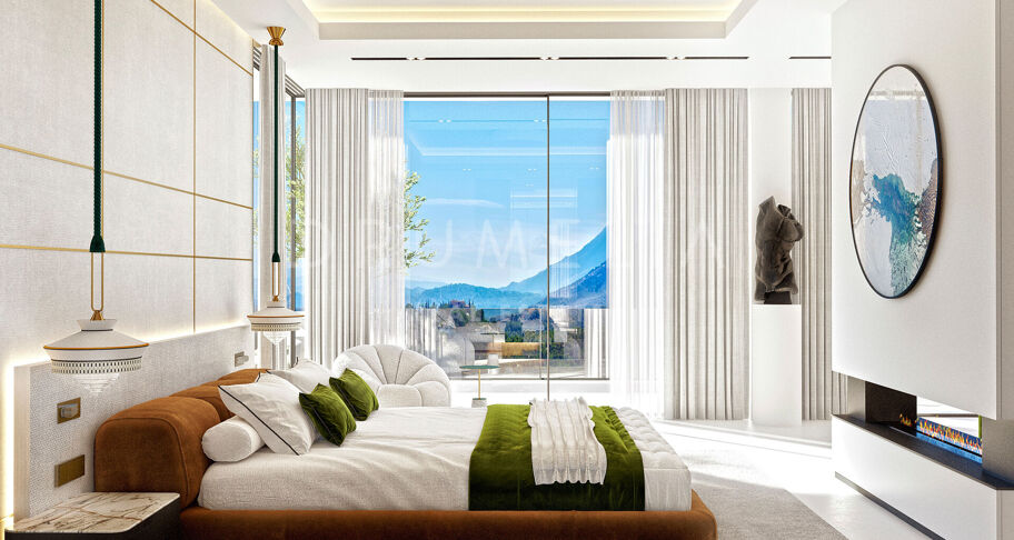 Villa de lujo sostenible a estrenar con vistas panorámicas al mar en Real de La Quinta, Benahavís