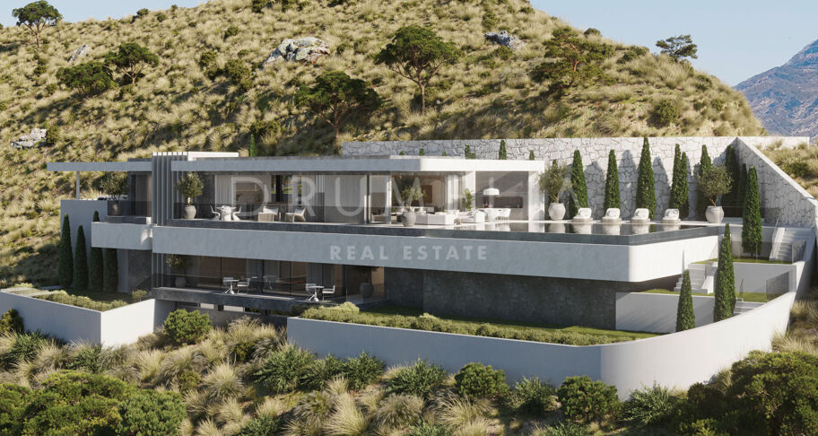 Villa de lujo sostenible a estrenar con vistas panorámicas al mar en Real de La Quinta, Benahavís