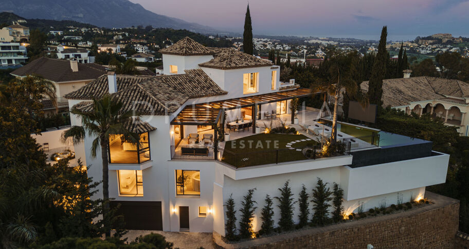 Villa de luxe avec vue mer à El Herrojo, Benahavís