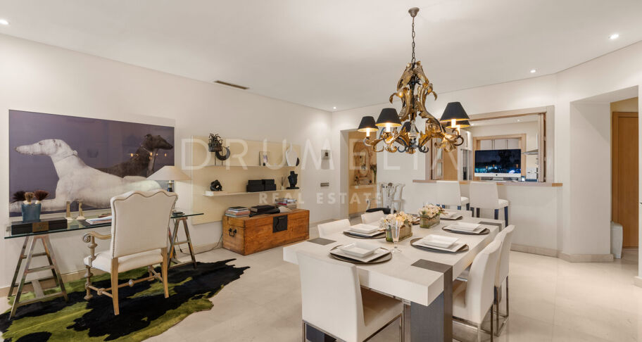 Spacious ground-floor apartment with private garden in Mansion Club, Golden Mile – Marbella