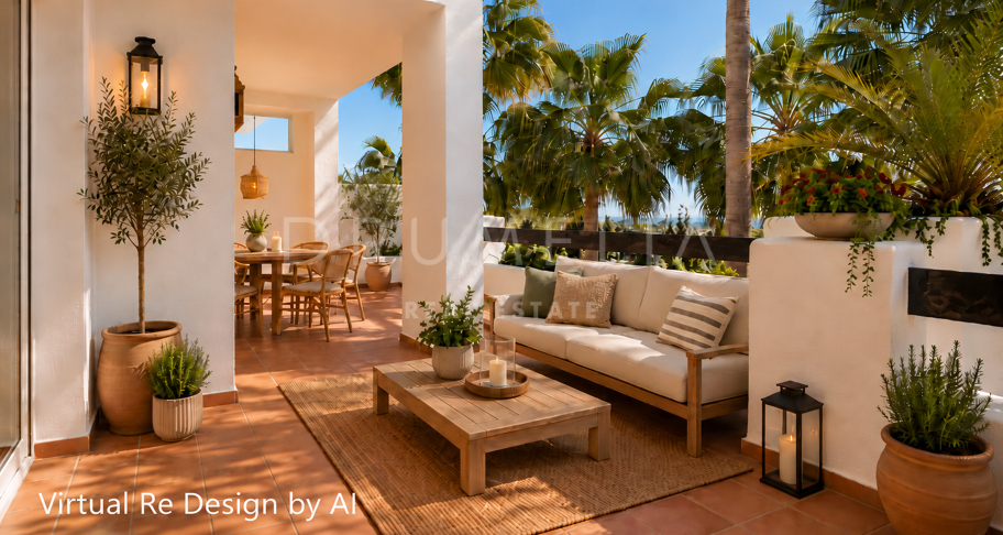 Apartment mit seitlichem Meerblick in Las Tortugas de Aloha, Nueva Andalucía
