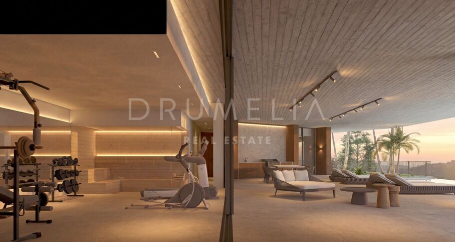 Villa contemporánea de obra nueva con vistas panorámicas al mar en Monte Mayor