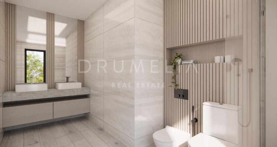 Proyecto de villa contemporánea con piscina y solárium en Elviria, Marbella Este
