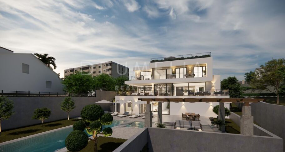 Proyecto de villa contemporánea con piscina y solárium en Elviria, Marbella Este