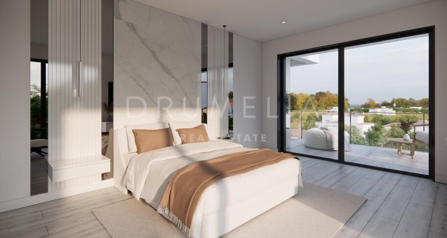 Proyecto de villa contemporánea con piscina y solárium en Elviria, Marbella Este