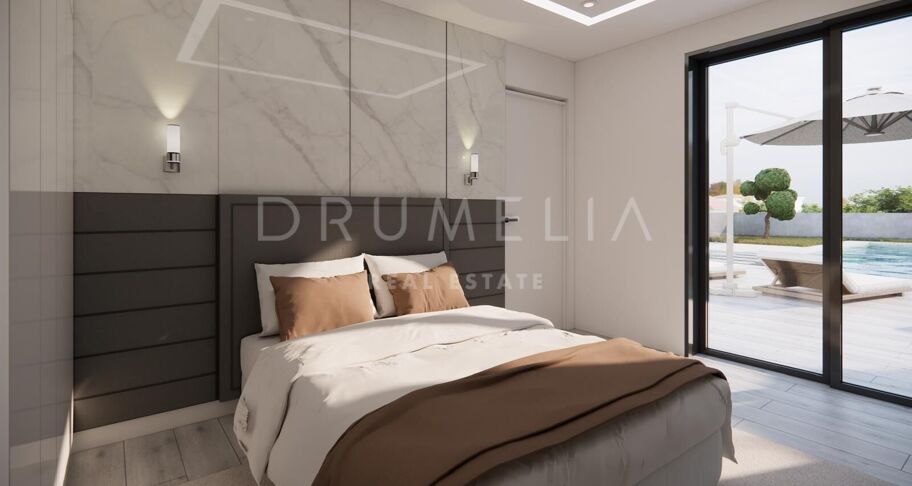 Proyecto de villa contemporánea con piscina y solárium en Elviria, Marbella Este