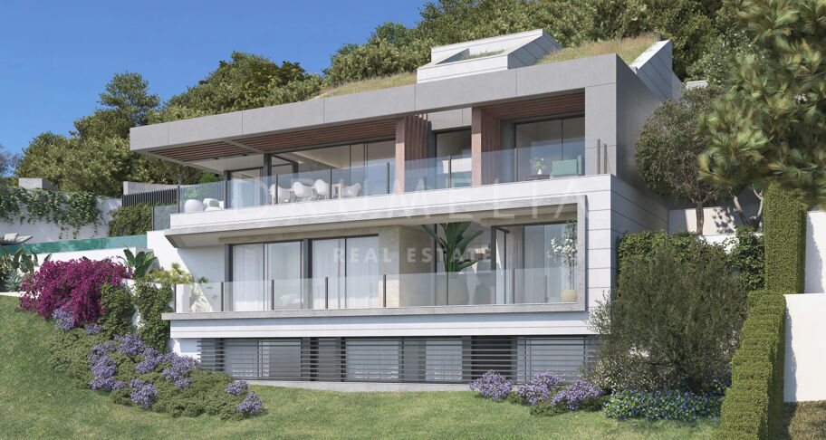 Modern lyxvilla med öppen utsikt över Medelhavet