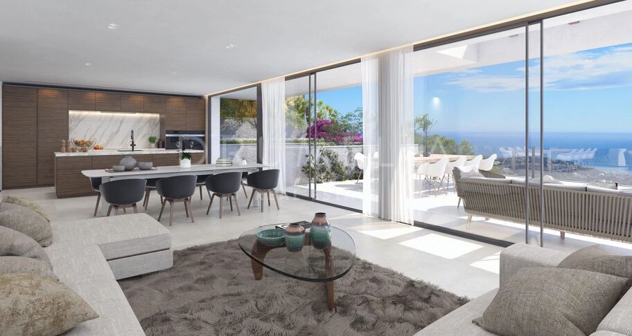 Exklusiv modern villa med panoramautsikt och medelhavsinspirerad design
