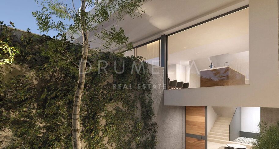 Exklusiv modern villa med panoramautsikt och medelhavsinspirerad design