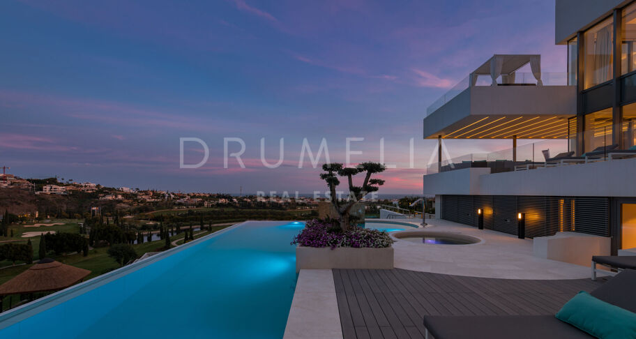 Eerstelijns Golf Moderne Luxe Villa met Uitzicht, Los Flamingos, Benahavis