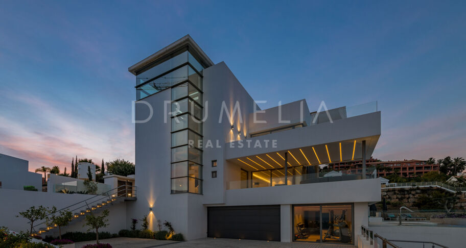 Eerstelijns Golf Moderne Luxe Villa met Uitzicht, Los Flamingos, Benahavis