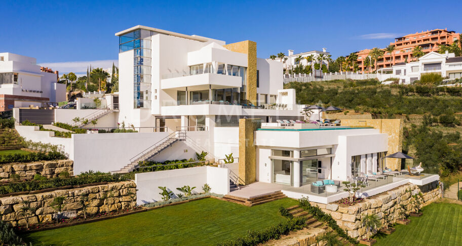 Eerstelijns Golf Moderne Luxe Villa met Uitzicht, Los Flamingos, Benahavis