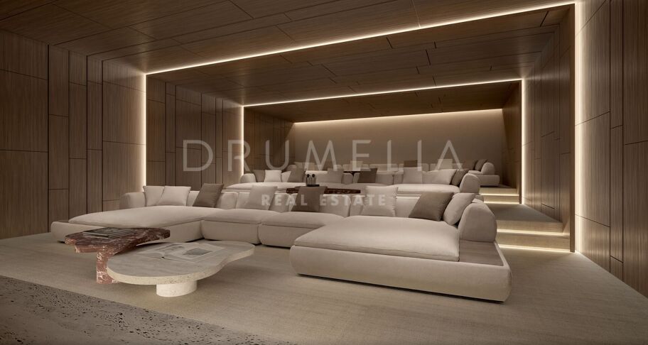Neubau Villa mit Panoramablick auf das Meer und Gibraltar Ansichten in La Reserva, Sotogrande