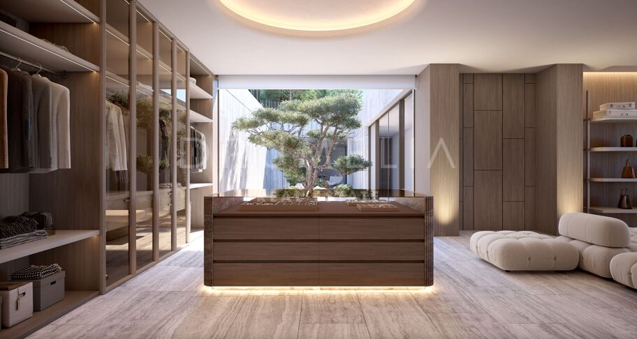 Neubau Villa mit Panoramablick auf das Meer und Gibraltar Ansichten in La Reserva, Sotogrande