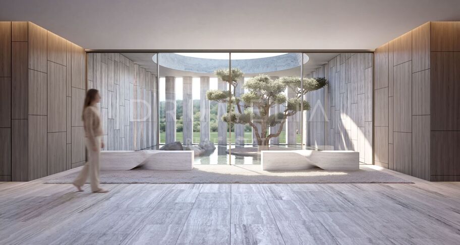 Neubau Villa mit Panoramablick auf das Meer und Gibraltar Ansichten in La Reserva, Sotogrande