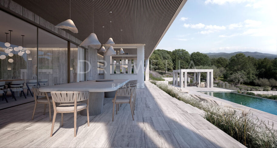 Neubau Villa mit Panoramablick auf das Meer und Gibraltar Ansichten in La Reserva, Sotogrande