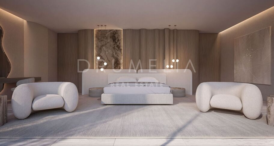 Neubau Villa mit Panoramablick auf das Meer und Gibraltar Ansichten in La Reserva, Sotogrande