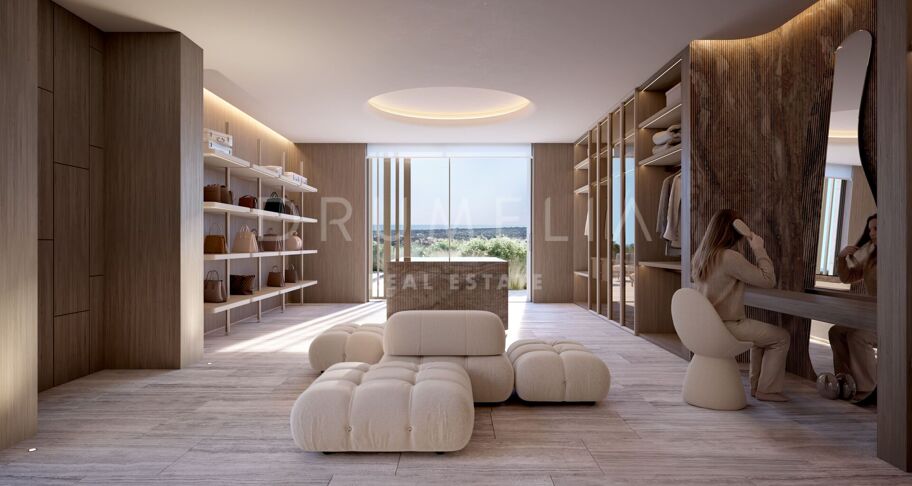 Neubau Villa mit Panoramablick auf das Meer und Gibraltar Ansichten in La Reserva, Sotogrande
