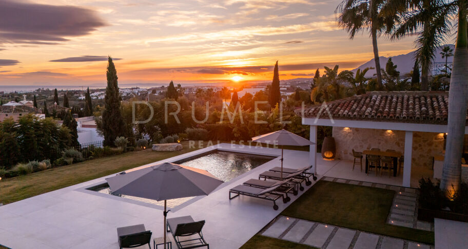 Renovated villa with panoramic views in Los Flamingos, Benahavís