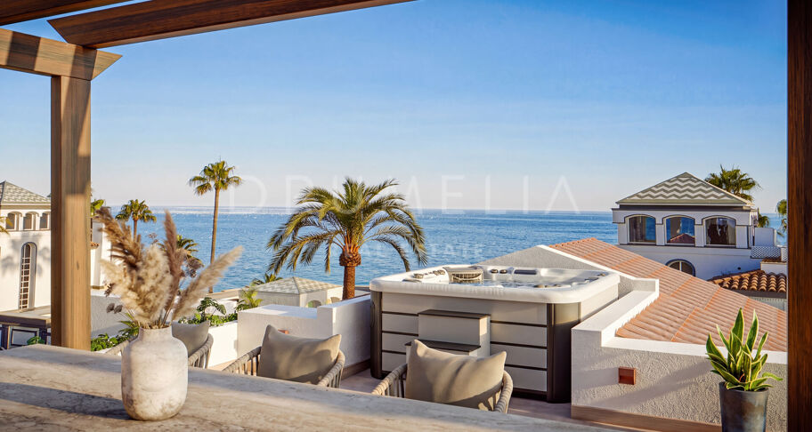 Penthouse aan het strand met privé-dakterras in Dominion Beach